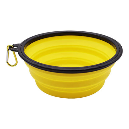 FlexiBowl Clip – Collapsible Silicone Pet Bowl with Carabiner