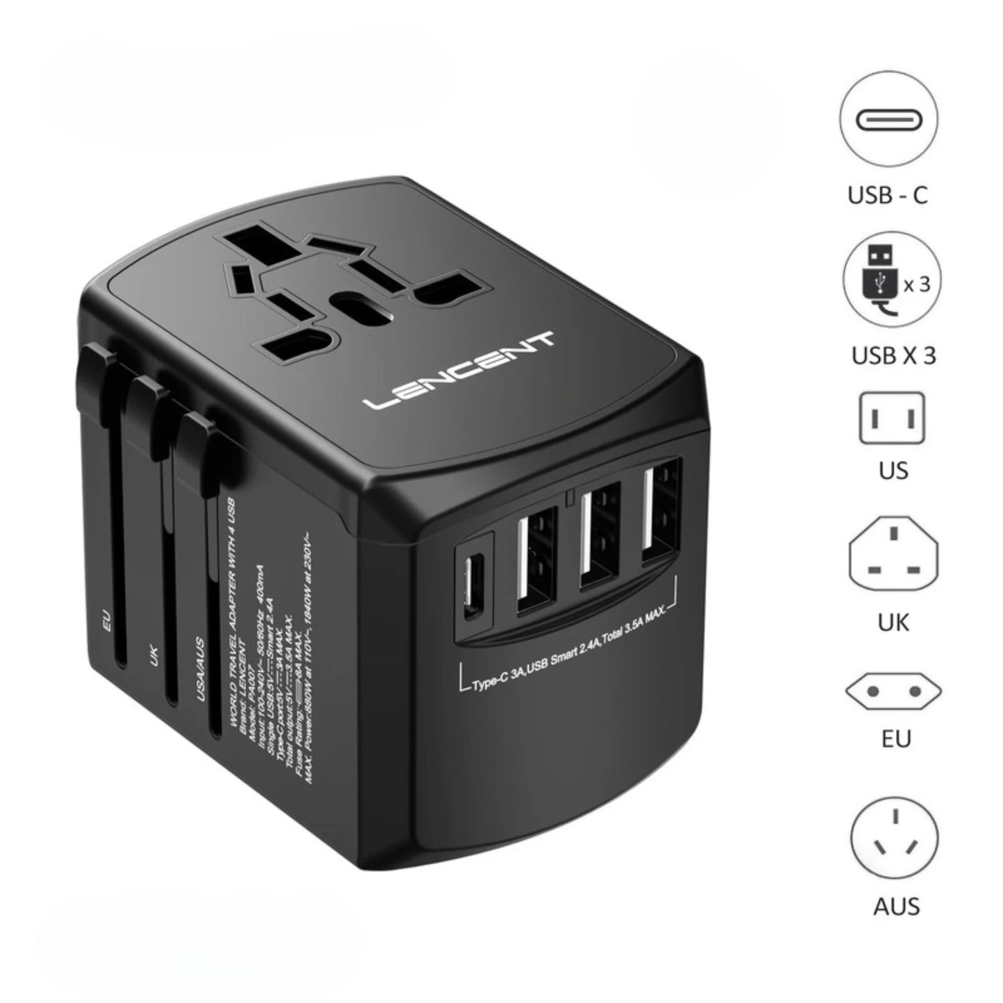 PowerWorld – Universal Adapter with Fast Charging