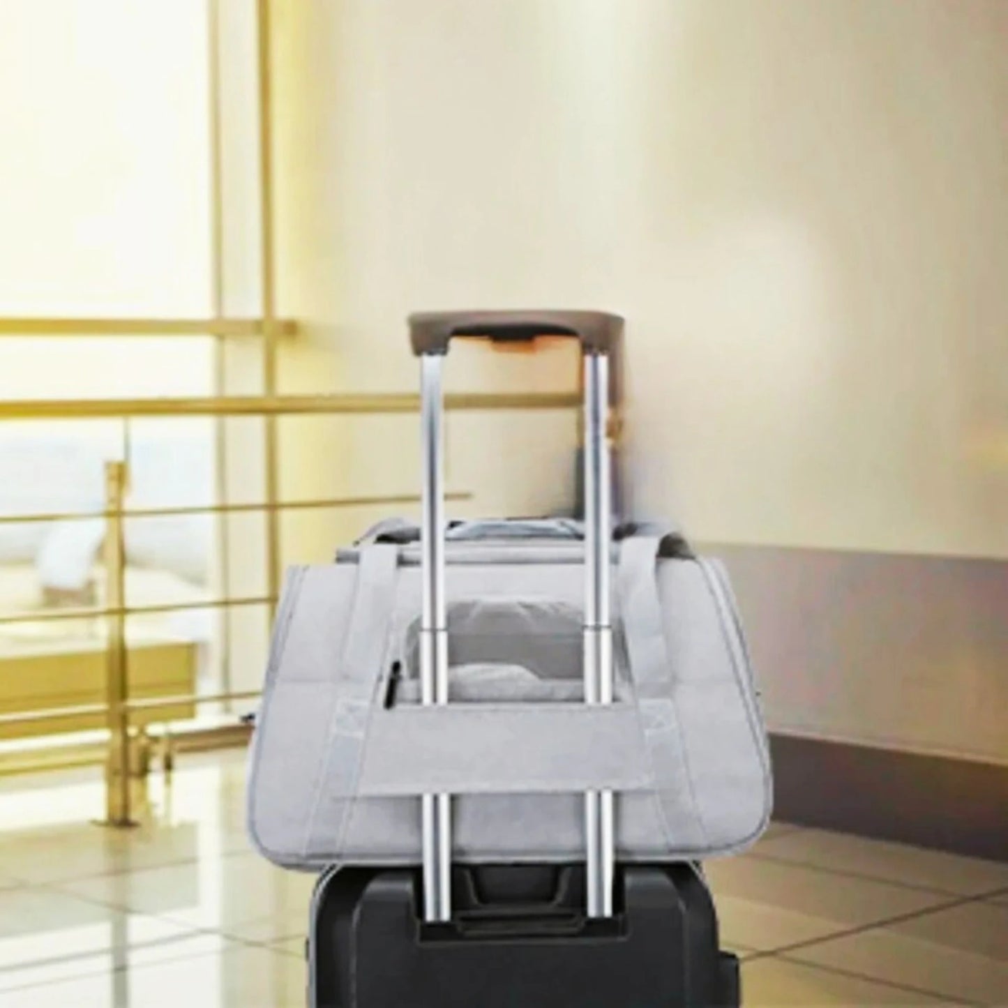 AeroComfort Pet – Transportín de Viaje Antisofoco con Cojín Acolchado