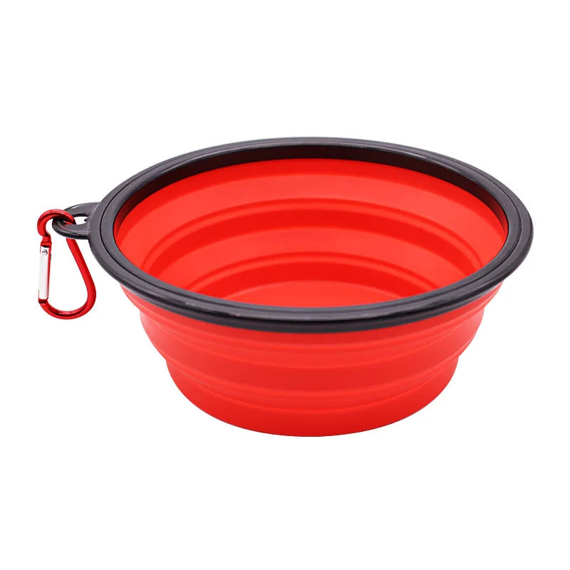 FlexiBowl Clip – Collapsible Silicone Pet Bowl with Carabiner